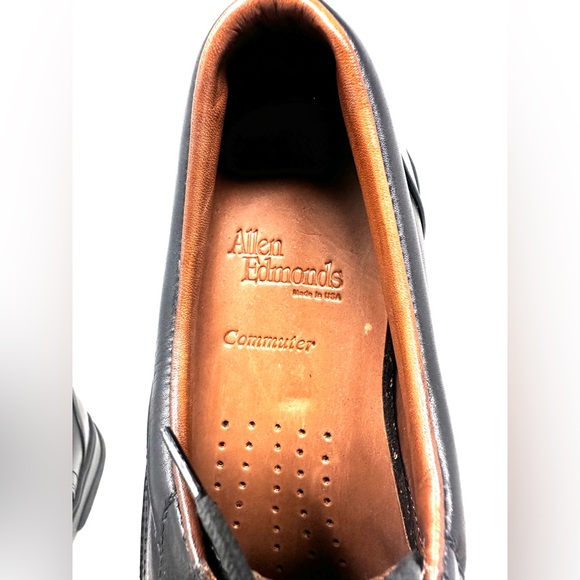 Allen Edmonds Men Commuter Black Leather Lace Dress Shoe Size 12B NWOT - Picture 5 of 16